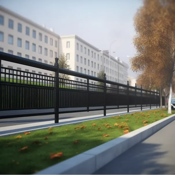 Металлическое ограждение по периметру больничного корпуса